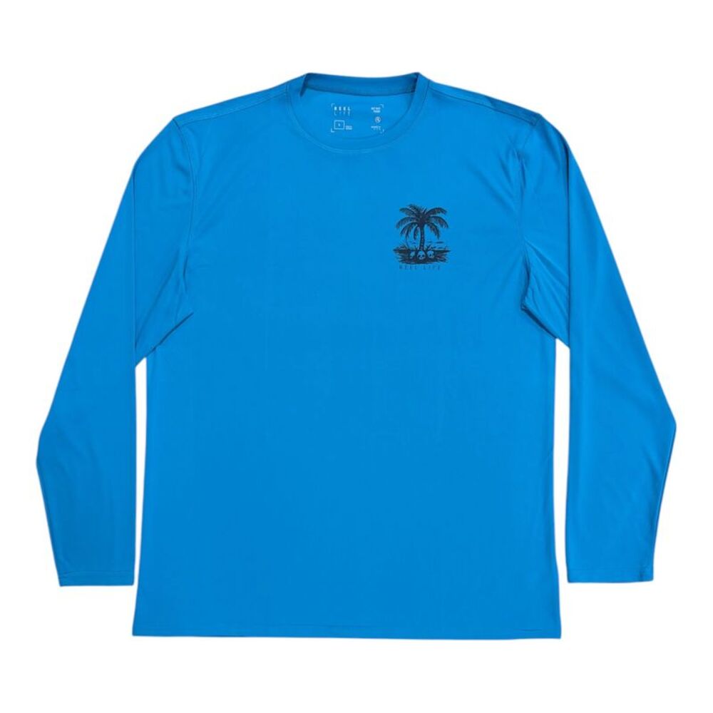 Reel Life Men's Lightweight Moisture Wicking Long Sleeve UV Tee - Blue